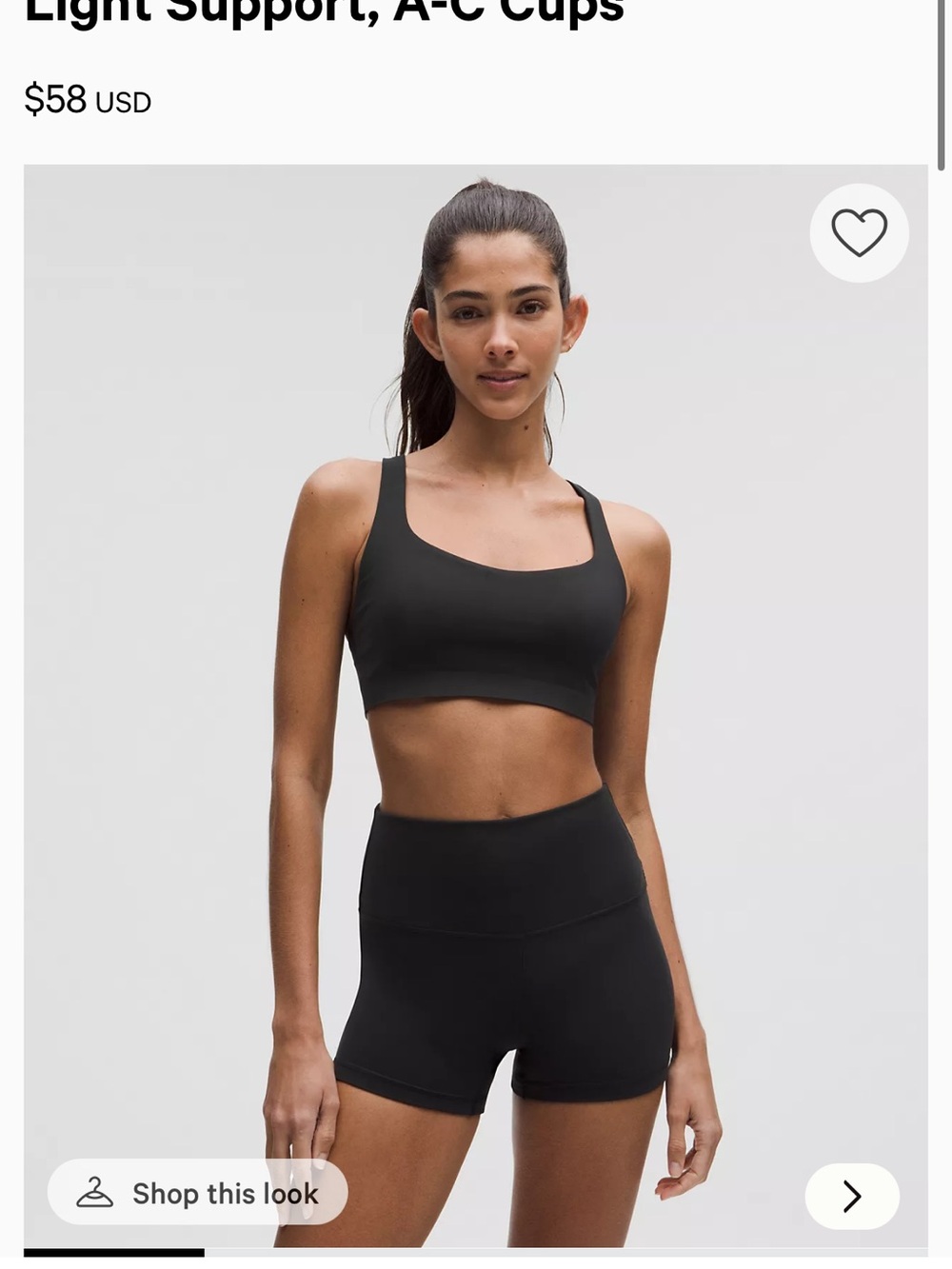 lululemon athletica Black strappy sports bra